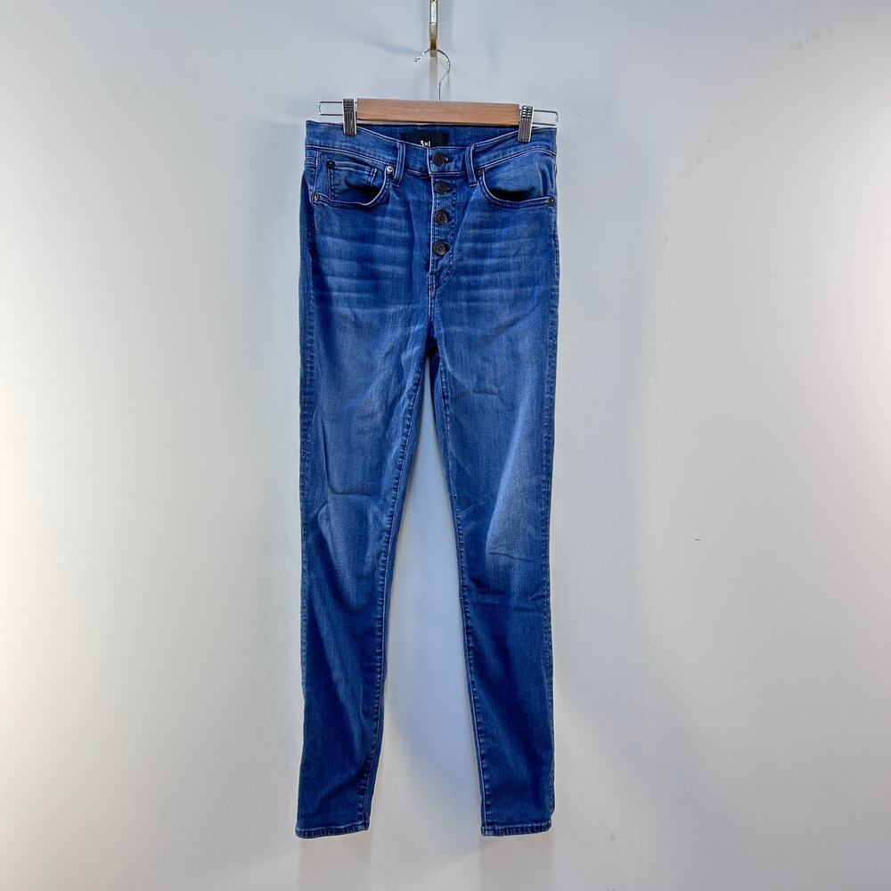 3X1 NYC Jeans Orwell 1972 Button Fly Front Women's 28 Skinny High Rise